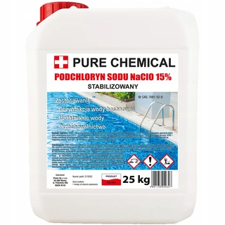 Bazénová chémia - ČISTÝ CHEMIKÁLNY kvapalný chlór 25 kg 21 l